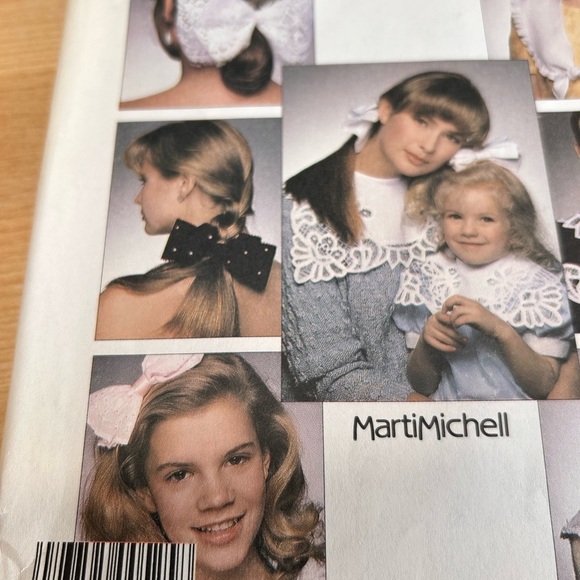 McCall's Pattern 3205- collars and hair bows for women and children . Uncut - Picture 7 of 10